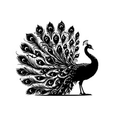 Elegant Colorful Peacock Vector Illustration