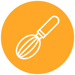 Whisk line icon style