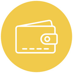 Wallet line icon style