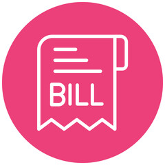 Bill line icon style