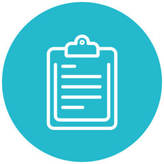 Clipboard line icon style