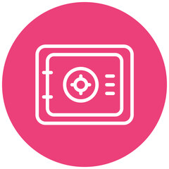 Safe Box line icon style