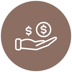 Investment line icon style