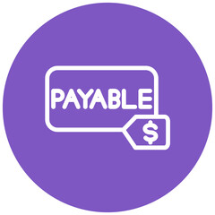 Payable line icon style