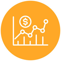 Bankrupt line icon style