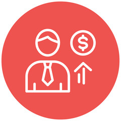 Financial Advisor line icon style