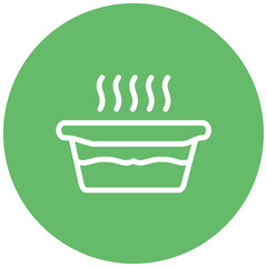 Hot Tub Line Icon Style