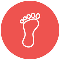 Footprint Line Icon Style