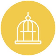 Cage Line Icon Style