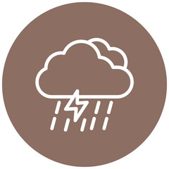 Rainy Line Icon Style