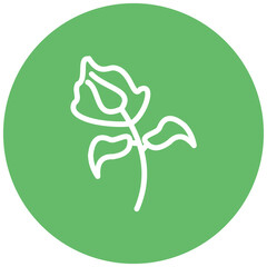 Flower Line Icon Style