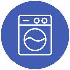 Washing Machine Line Icon Style