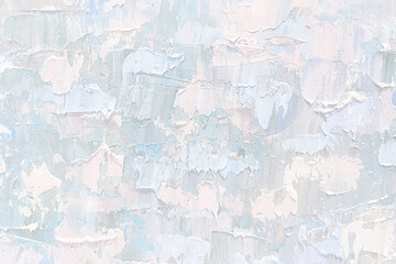 Pink and blue pastel brushstrokes with oil paints on canvas will become the background for your products.