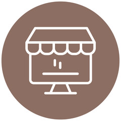 Online Business Line Icon Style