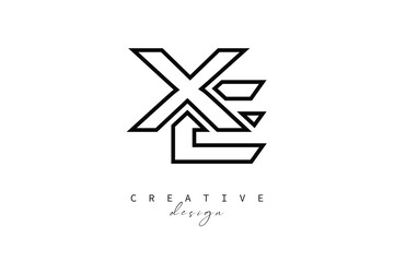 XE Creative Monogram Logo Design - Minimalist Typography Design Concept