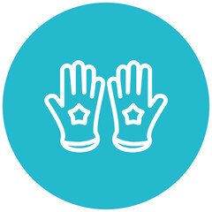 Winter Gloves Line Icon Style
