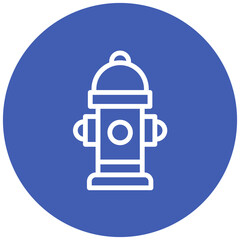 Hydrant Line Icon Style