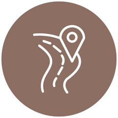 Road Line Icon Style