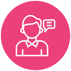 Customer Service Line Icon Style