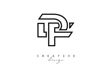 Obraz premium DF Creative Monogram Logo Design - Minimalist Typography Design Concept