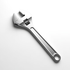 Naklejka premium Adjustable wrench tool isolated on white background