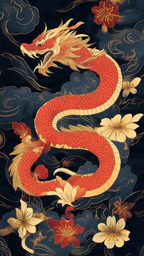 Welcome the Chinese New Yer with elegance, featuringthe Shio Snake in a dynami, festive design that emboies the charm and wisdom asociated with this zodiac ign