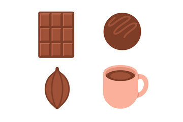 Delicious chocolate treats and warm beverage captured in a delightful arrangement