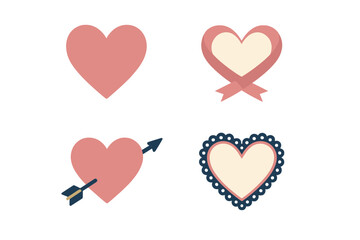 Collection of heart designs showcasing different styles and themes for various occasions and uses