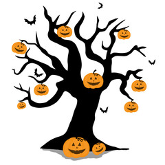 halloween pumpkin tree
