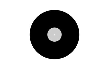vinyl record on white background