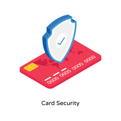 Card Security Isometric Vector Illustration