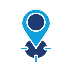 Position Flat Blue Icon