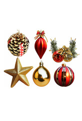 various decorative objects for the Christmas holidays