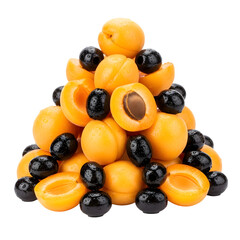 fruits on white background