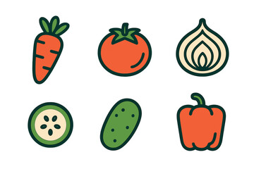 Colorful collection of fresh vegetables representing healthy eating choices for the kitchen