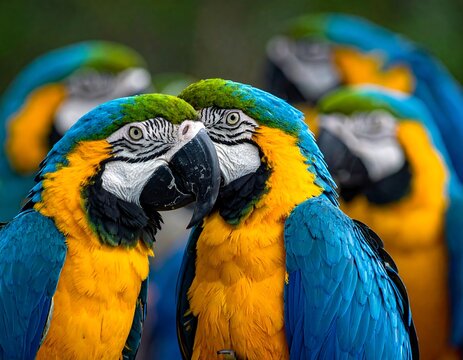 Close-up of two parrots