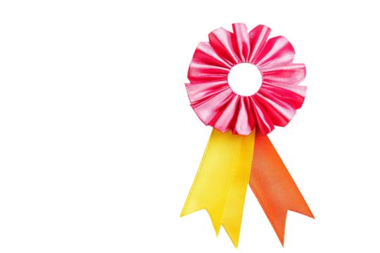 Decorative prize ribbon isolated on transparent background - Powered by Adobe
