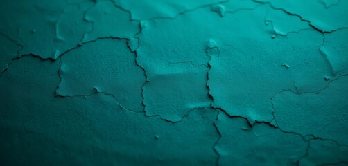 Obraz premium Dark teal paper texture, macro close-up, deep shadows, uneven surface, elegant, teal