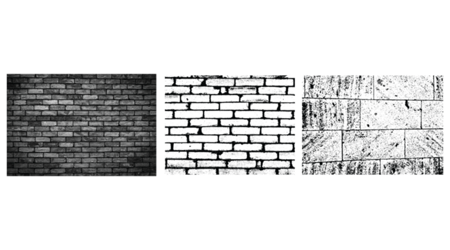 Grungy distressed textured abstract pattern with horizontal lines and rough surface isolated on transparent background