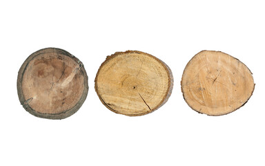 Three ancient roman coins with visible inscriptions and textures displayed in a row isolated on transparent background