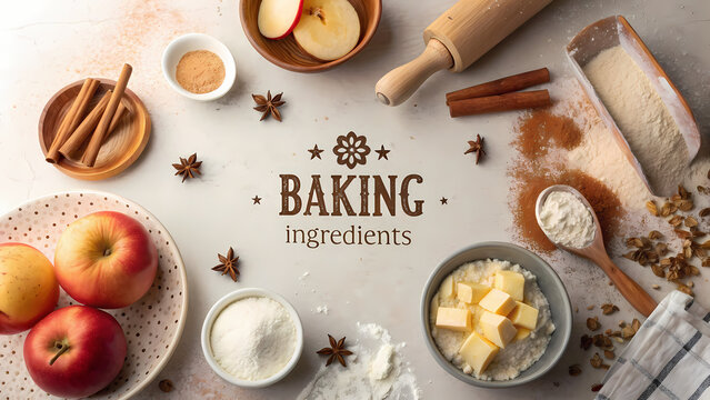 Apple Orchard Bake Setup, baking ingredients for baking thumbnail