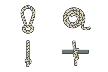 Different types of knots illustrated for clarity in practical applications and uses