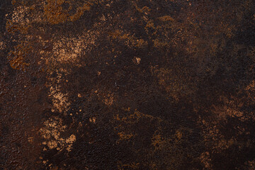 Rusty metal texture with rich brown and orange oxidation patterns