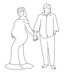 vector illustration of two men