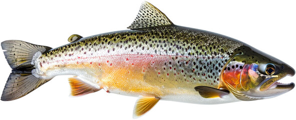 Close-Up of a Rainbow Trout Fish