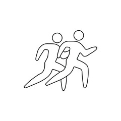 vector illustration of a man running
