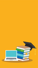 Online learning. Concept of webinar, business online training, education on computer or e-learning concept, video tutorial vector illustration	