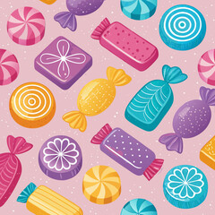 seamless pattern with lollipops
