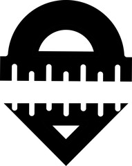 Geometry Set: Protractor and Set Square