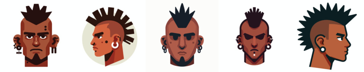 Avatar of a man with a mohawk and pierced ears, dark skin, and a rebellious expression.